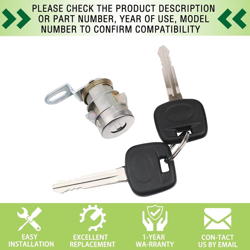 omoZone Rear Tailgate Liftgate Door Lock Cylinder with Keys Compatible with 2000-2021 Toyota Tundra 2016-2022 Tacoma Replaces 69055-0C010 69055-0C030 - Image 5